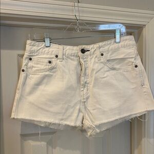 Free People Off-White Jean Shorts